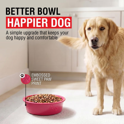Loving Pets Dolce Luminoso Dog Bowl, Medium Pink