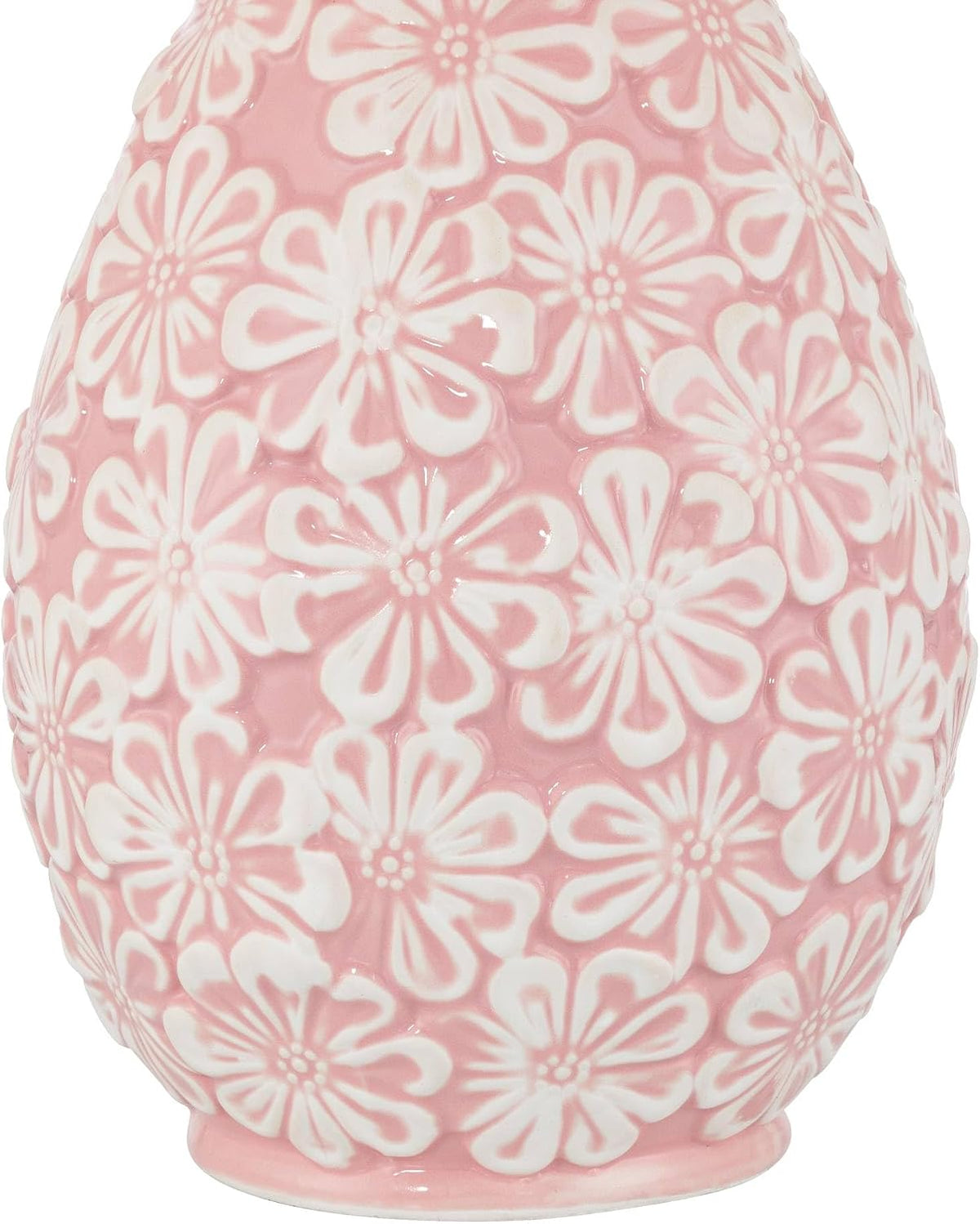 Buttercup 25" High 3-Way Table Lamp Pink White Flowers Ceramic Country