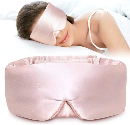 Silk Sleep Mask for Side Sleeper, Eye Mask Sleeping for Women Men