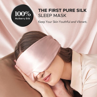 Silk Sleep Mask for Side Sleeper, Eye Mask Sleeping for Women Men
