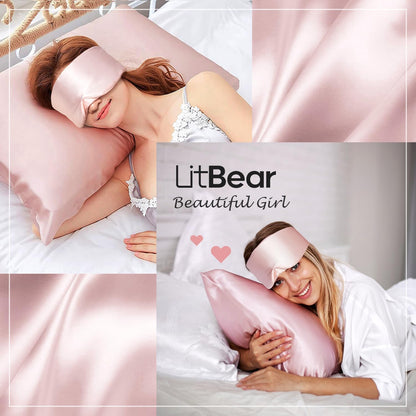 Silk Sleep Mask for Side Sleeper, Eye Mask Sleeping for Women Men