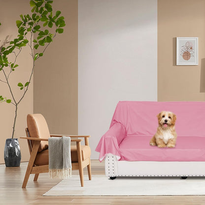 Waterproof Bed Cover for Dog and Cats,Pet Hair Resistant Bed Sheet Cover, Protective Bed Liner Cover with 100% Waterproof Breathable Thin Fabric (Pink, Super King 90 * 118 inch)