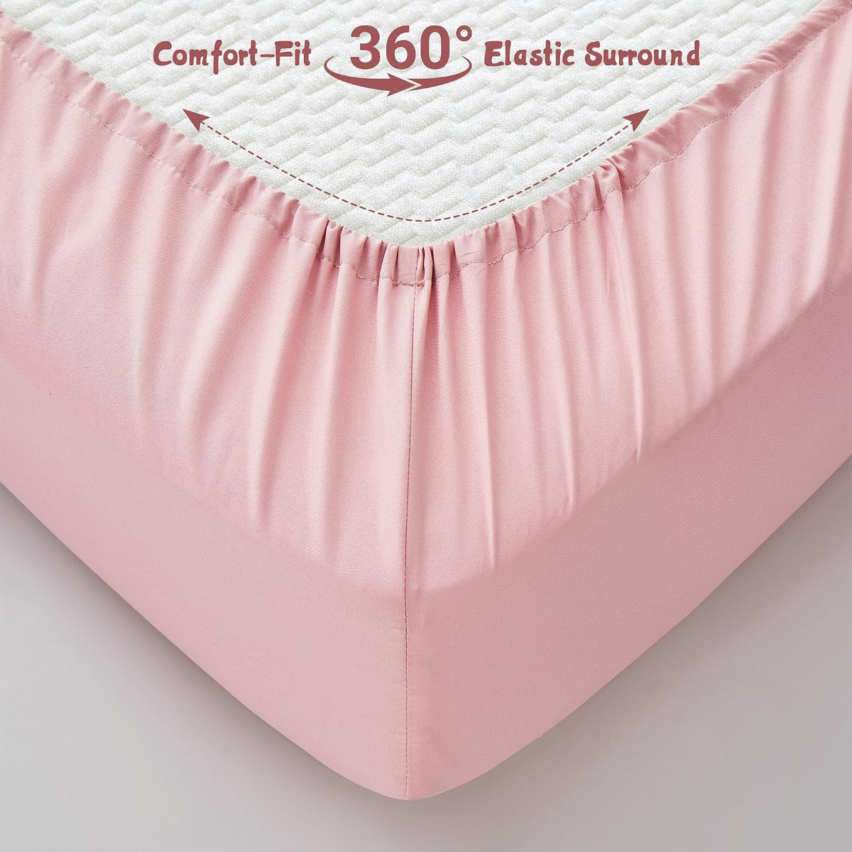 4 Piece Soft Toddler Sheet Set, Light Pink