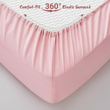 4 Piece Soft Toddler Sheet Set, Light Pink