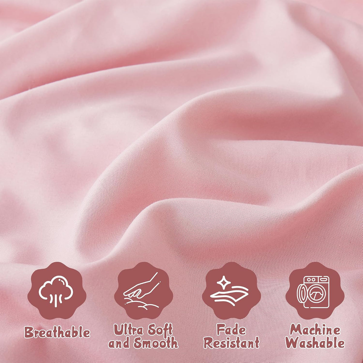 4 Piece Soft Toddler Sheet Set, Light Pink