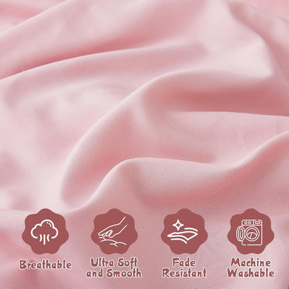 4 Piece Soft Toddler Sheet Set, Light Pink