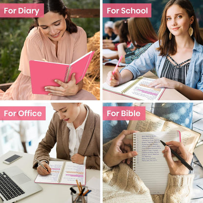 Lined Spiral Notebook for Work Hardcover Spiral Journal College Ruled