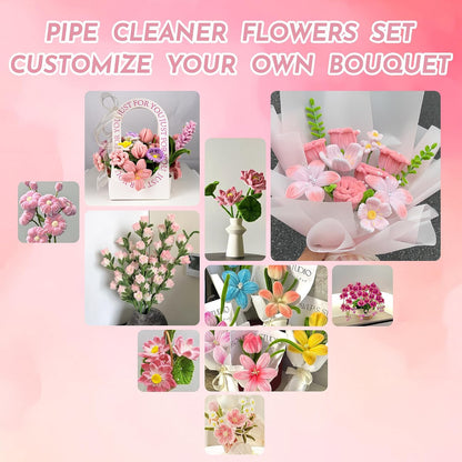 Pipe Cleaners Craft Kit, 400-Piece Flower Making Set