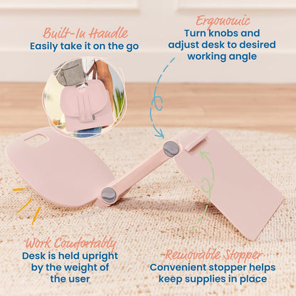 The Surf Folding Portable Lap Desk, Flexible Seating, Pink