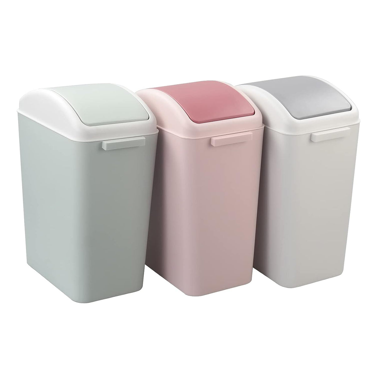4.5 Gallon Trash Can with Swing-Top, Swing Lid Waste Can, Pink