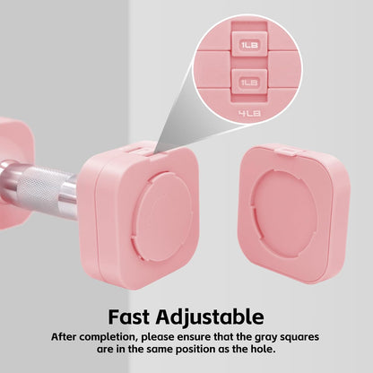 4-in-1 Adjustable Dumbbell Set of 2, Total 20 LB Pair (4,6,8,10 LB)