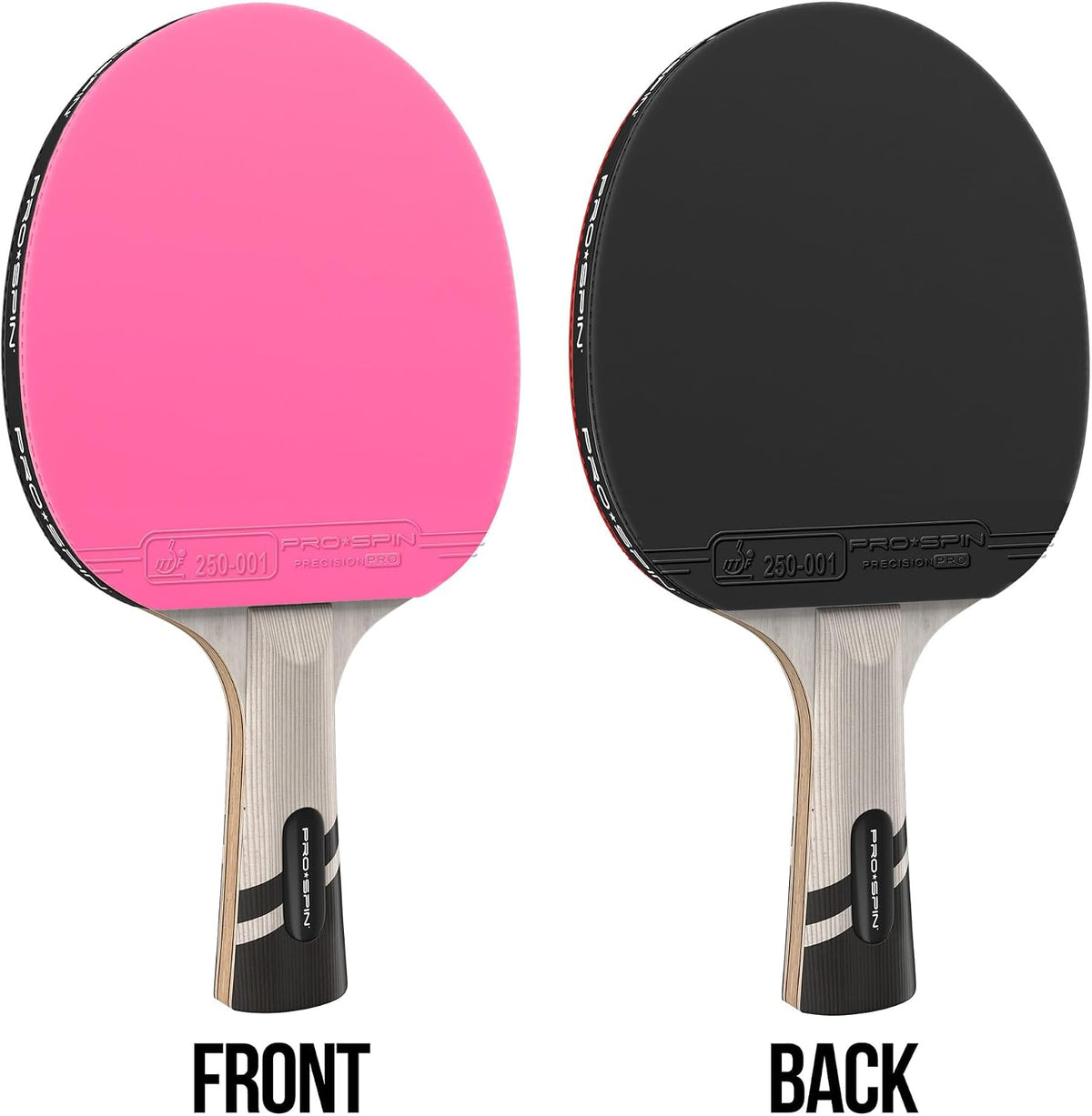 PRO-SPIN Ping Pong Paddles – ITTF Approved Professional Table Tennis Rackets with Carbon Fiber for Superior Control | 7-Ply Blade, Premium Rubber, 2.0mm Sponge