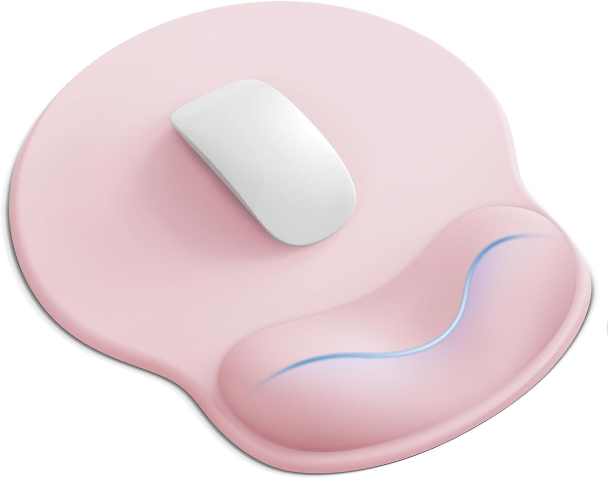 Mouse Pad with Wrist Rest for Desktop Large Ergonomic Mouse Mat(Light Pink)