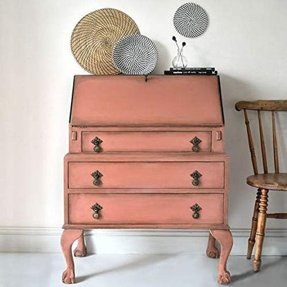 Shabby Chic Chalk Furniture Paint: Luxurious Chalk Finish Craft Paint for Home Decor, DIY, Wood Cabinets - All-in-One Paints with Rustic Matte Finish [Just Peach] - (8.5 oz Covers 32 sf)