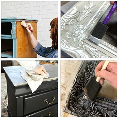 Shabby Chic Chalk Furniture Paint: Luxurious Chalk Finish Craft Paint for Home Decor, DIY, Wood Cabinets - All-in-One Paints with Rustic Matte Finish [Just Peach] - (8.5 oz Covers 32 sf)