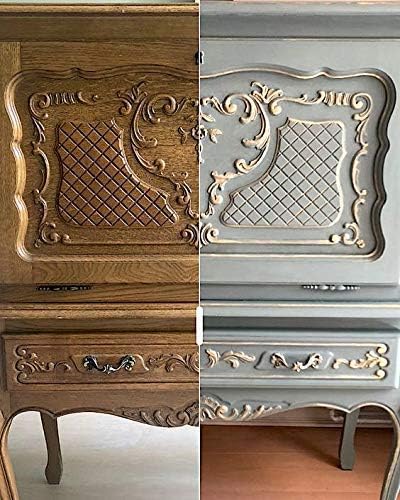 Shabby Chic Chalk Furniture Paint: Luxurious Chalk Finish Craft Paint for Home Decor, DIY, Wood Cabinets - All-in-One Paints with Rustic Matte Finish [Just Peach] - (8.5 oz Covers 32 sf)