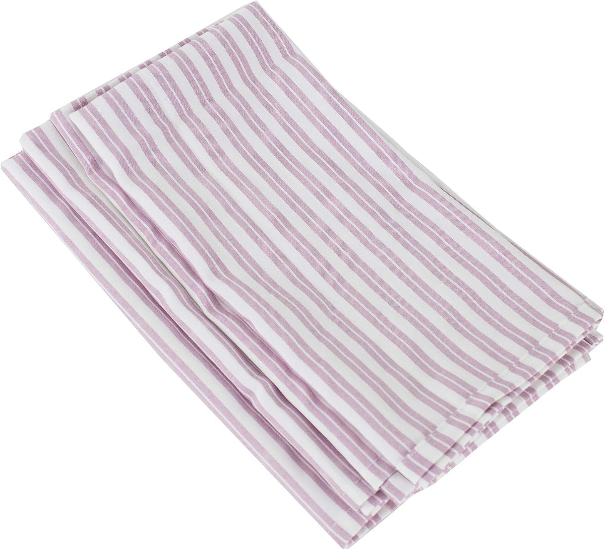 Classic Striped 20 x 20 Inch Cloth Napkins, Set of 4 - Pink Dinner Napkins for Banquets, Everyday Use, Family Gathering, Special Events and Home Décor