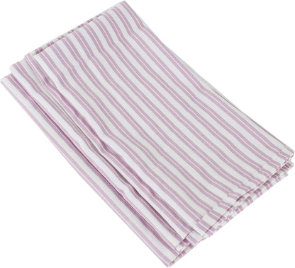 Classic Striped 20 x 20 Inch Cloth Napkins, Set of 4 - Pink Dinner Napkins for Banquets, Everyday Use, Family Gathering, Special Events and Home Décor