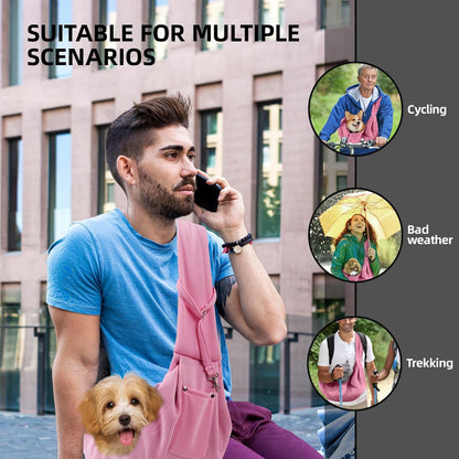 Dog and Cats Carrier Sling, Small Pet Carrier with Storage Pocket