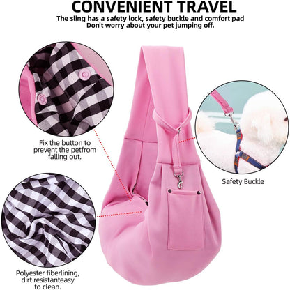 Dog and Cats Carrier Sling, Small Pet Carrier with Storage Pocket