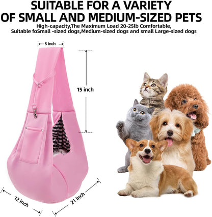 Dog and Cats Carrier Sling, Small Pet Carrier with Storage Pocket
