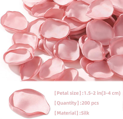 200pcs Rose Petals, Silk Blush Pink Flower Petals for Wedding Flower Girl Basket Peach Pink Rose Petals Bulk for Aisle Table Centerpieces Bridal Shower Decorations Proposal Party