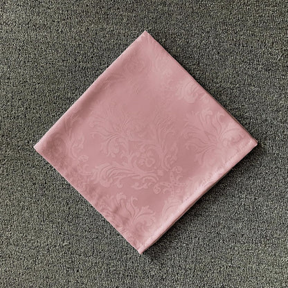 4 Pieces Napkin Set, Damask Wrinkle Resistant Soft Polyester Napkins, Fabric Cloth Dinner Napkins for Daily, Wedding, Birthday, Anniversary, Holiday, Parties, Set of 4 (Pink, 20X20 Napkin)