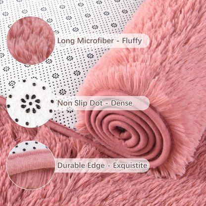 Chicrug Soft Runner Rug for Bedroom Living Room Plush Fluffy Rugs 2x6