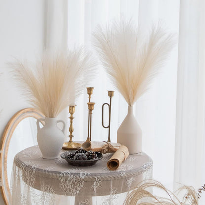 Faux Pampas Grass Decor ， 21.7 Inch Artificial Pampas Grass Pink Reed Grass, Vase Filler for Home Decor, Room, Bathroom, Wedding, Table Centerpiece - 20PCS