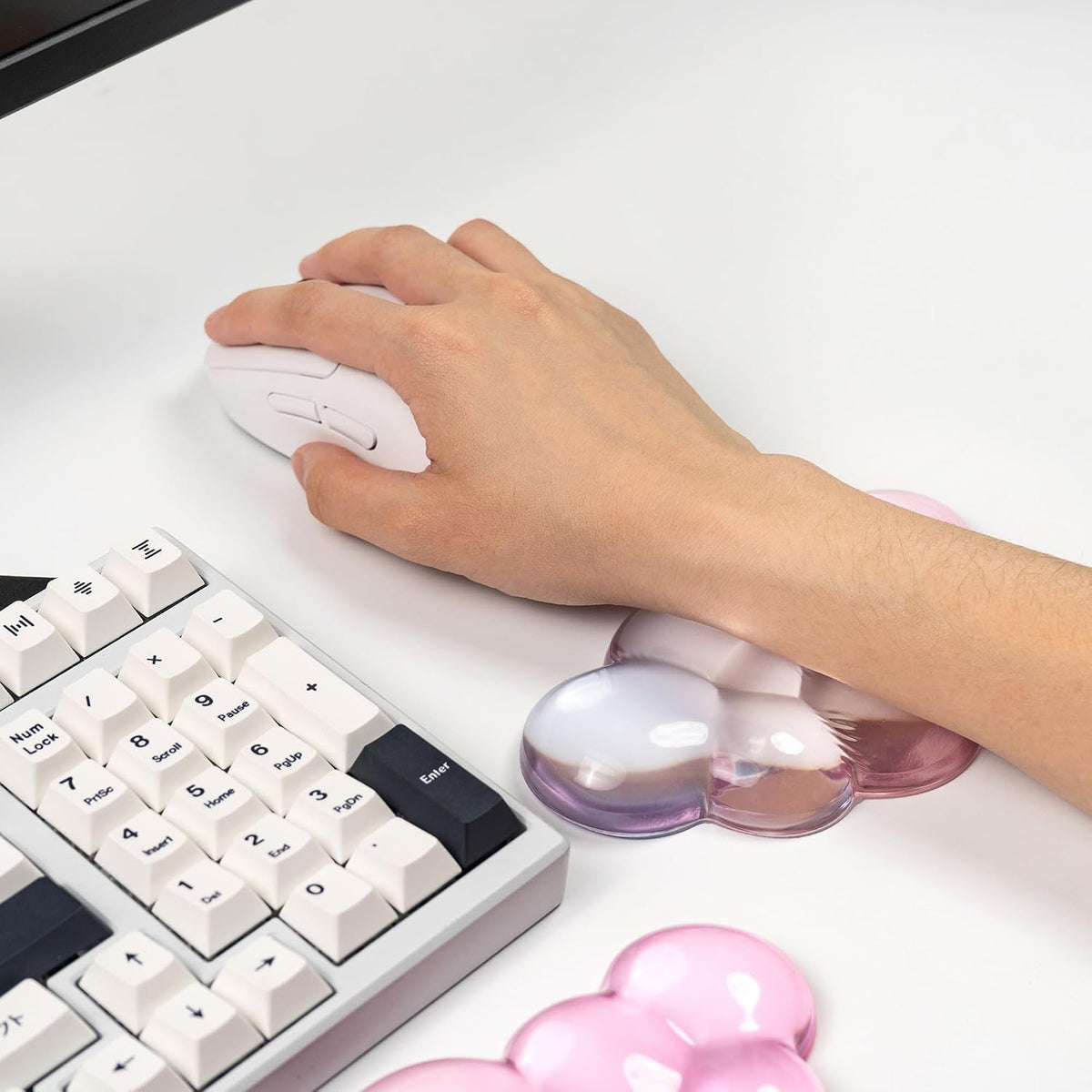 Gel Keyboard and Mouse Wrist Rest, Cloud Wrist Pad for Computer Keyboard