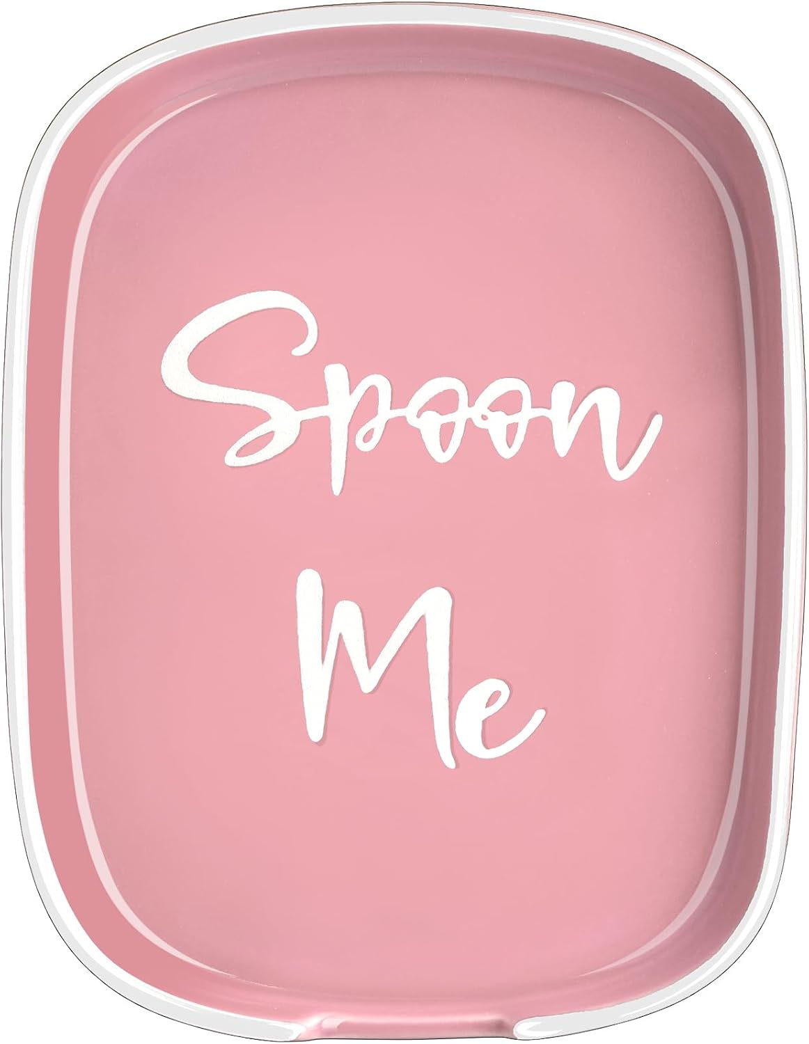 Ceramic Spoon Rest for Stove Top, Large Spoon Holder, Spoon Rest for Kitchen Counter, Heat-Resistant Cooking Utensil Rest, Pink Kitchen Decor and Accessories