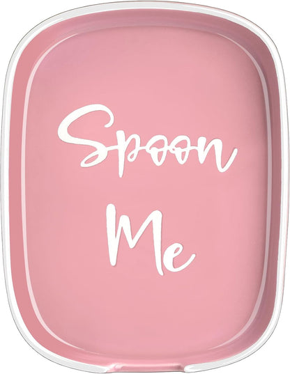 Ceramic Spoon Rest for Stove Top, Large Spoon Holder, Spoon Rest for Kitchen Counter, Heat-Resistant Cooking Utensil Rest, Pink Kitchen Decor and Accessories