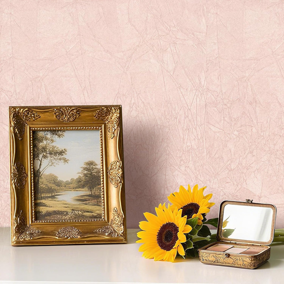 Pastel Pink Wallpaper Peel and Stick Velvet Wallpaper Pink Contact Paper Self Adhesive Flocking Liner Soft Felt Fabric Flock Velvet Sheets Drawer Liners for Dresser Jewelry Box 17.7"x80"