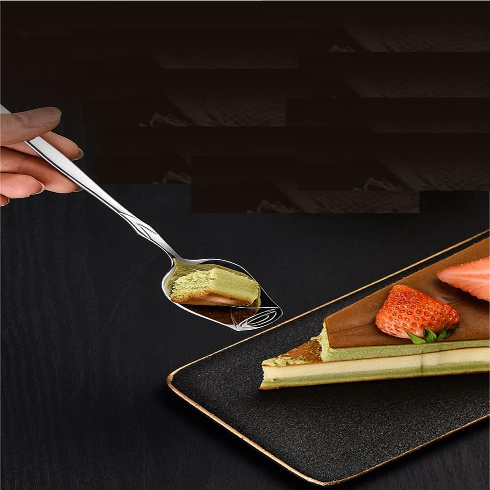 Rose Gold Stainless Steel 5-Piece Spoon Set - Rose Flower, Coffee, Dessert, Ice Cream, Tea & Love Spoons - Cute