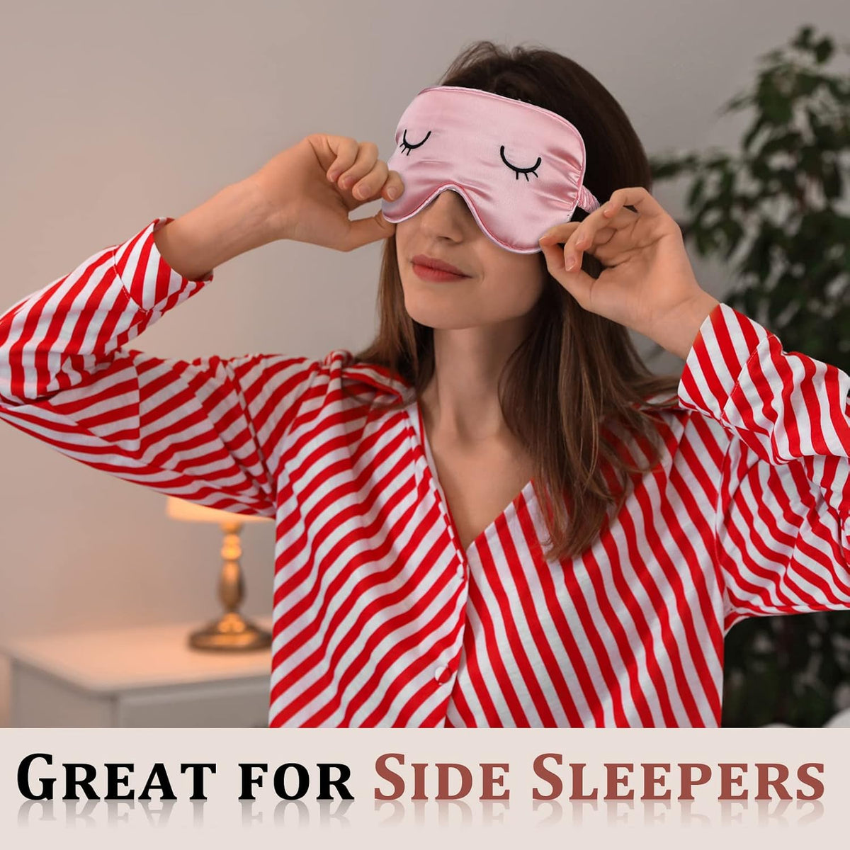 2 Pcs Cute Sleep Eye Mask for Kids Silk Sleep Eye Cover, Adult