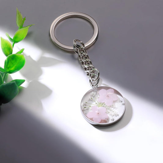 Pressed Flower Keychain Charms | Forget-Me-Not Keychain | Personalized Handmade Keychain | Easter Gifts for Her