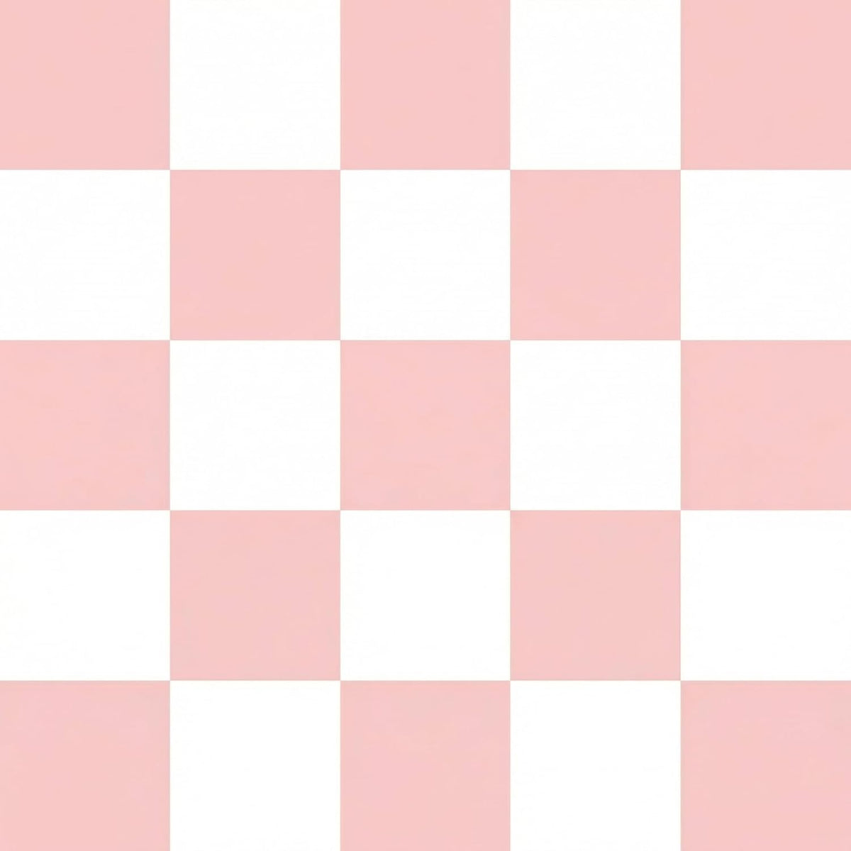 Pink and White Checkered Shower Curtain, Water Proof, Quick Dry, 12 Metal Roller Ball Hooks Included, Machine Washable, Modern Bathroom Decor (Pink and White, W72×L72)