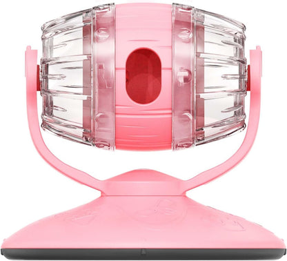 Cat Slow Feeder Toy, Interactive Cat Toy, cat treat dispenser toy(Pink)