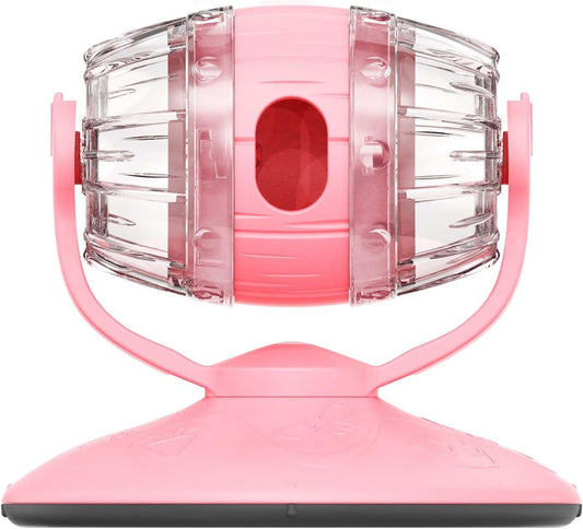 Cat Slow Feeder Toy, Interactive Cat Toy, cat treat dispenser toy(Pink)