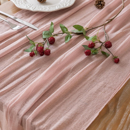 Dusty Pink Cheesecloth Table Runner 120 Inches Fall Party Home Decorations