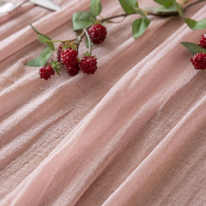 Dusty Pink Cheesecloth Table Runner 120 Inches Fall Party Home Decorations