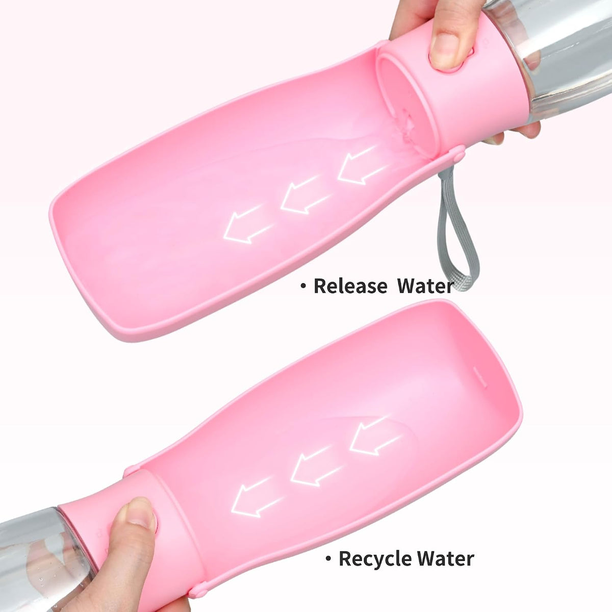 Portable Dog Water Bottle 19oz Pink