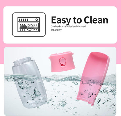 Portable Dog Water Bottle 19oz Pink