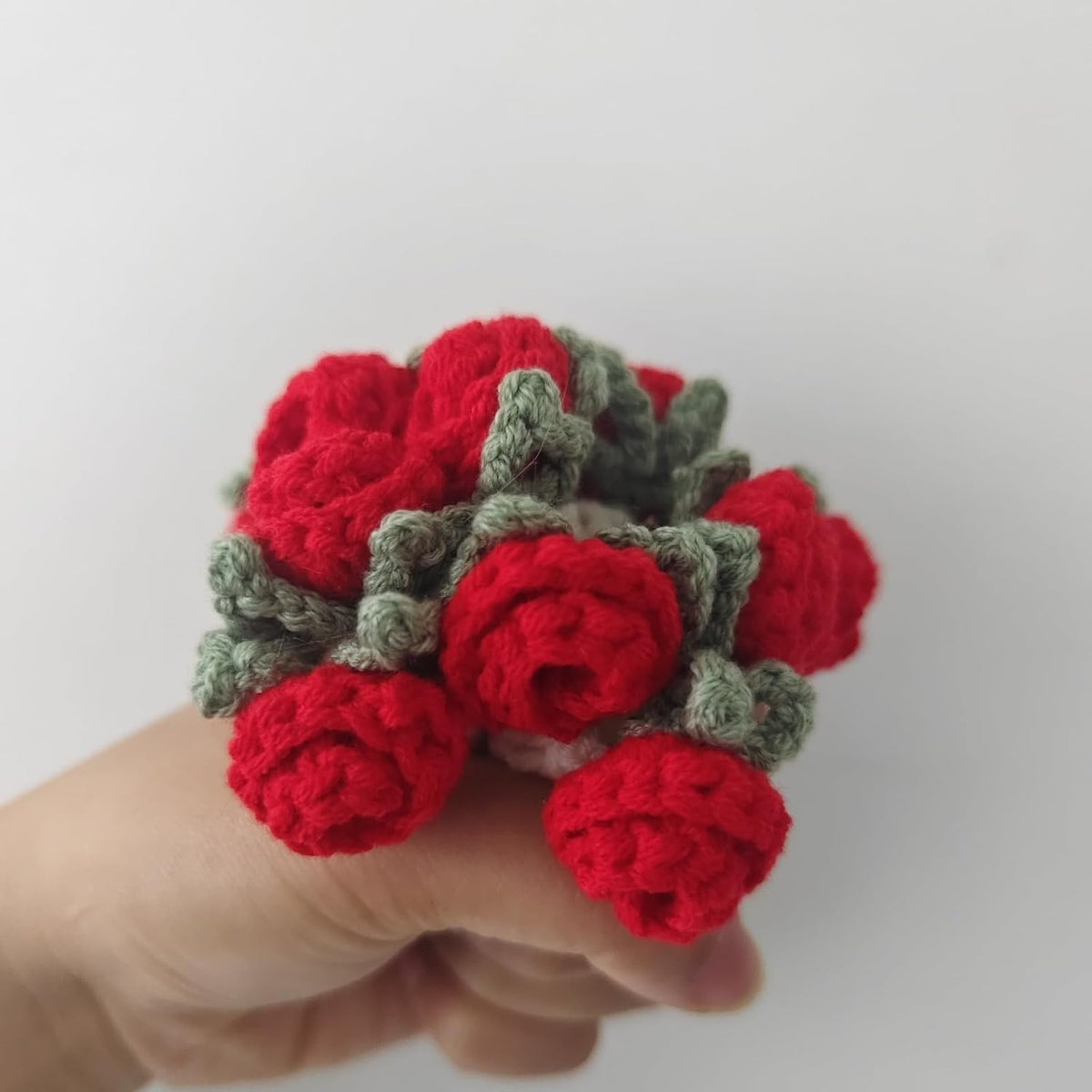 Crochet Flower Bouquet Blanket Coasters, Cute Crochet Rose, Fun Soft Decorative Coasters, for Office or Home (Pink)