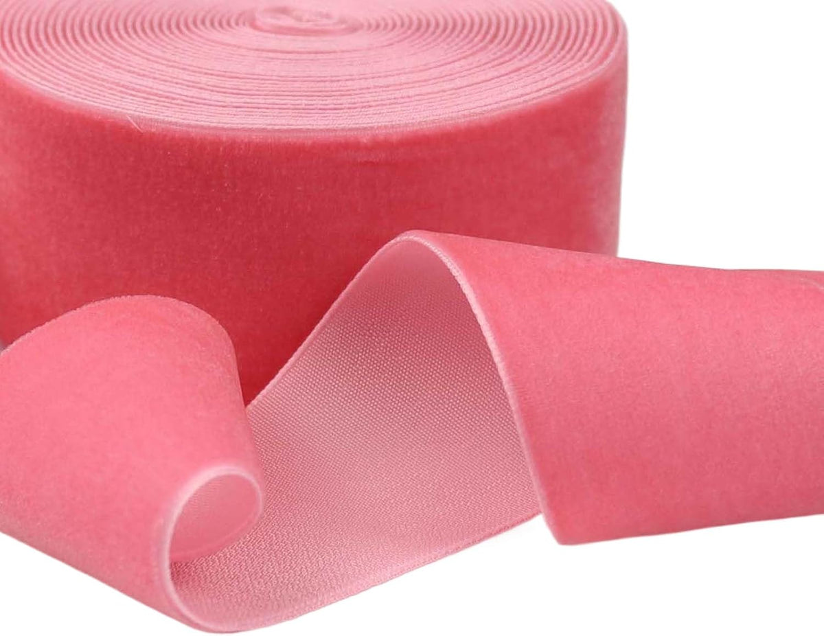 Velvet Ribbon for Gift Wrapping Christmas Decoration (07 (Peach),1" (25mm) x 5 Yards)