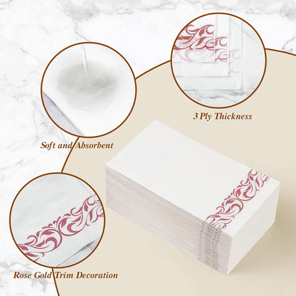 200 Pack Disposable Paper Napkins, 3-Ply Soft & Absorbent