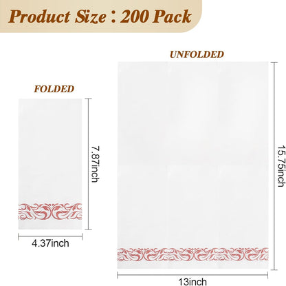 200 Pack Disposable Paper Napkins, 3-Ply Soft & Absorbent