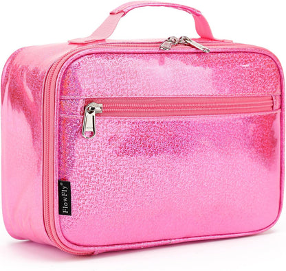 Kids Lunch box Insulated Soft Bag Mini Cooler Back to School Thermal Meal Tote Kit for Girls, Boys,Pink