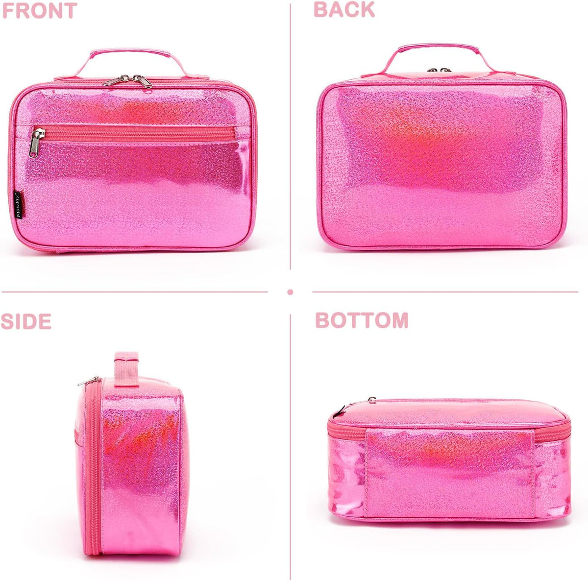Kids Lunch box Insulated Soft Bag Mini Cooler Back to School Thermal Meal Tote Kit for Girls, Boys,Pink