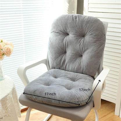 Desk Seat Cushion with High Back Support Plush Rocking Chair Pads Non-Slip Office Seat Cushion for Office Dining Gaming Chairs